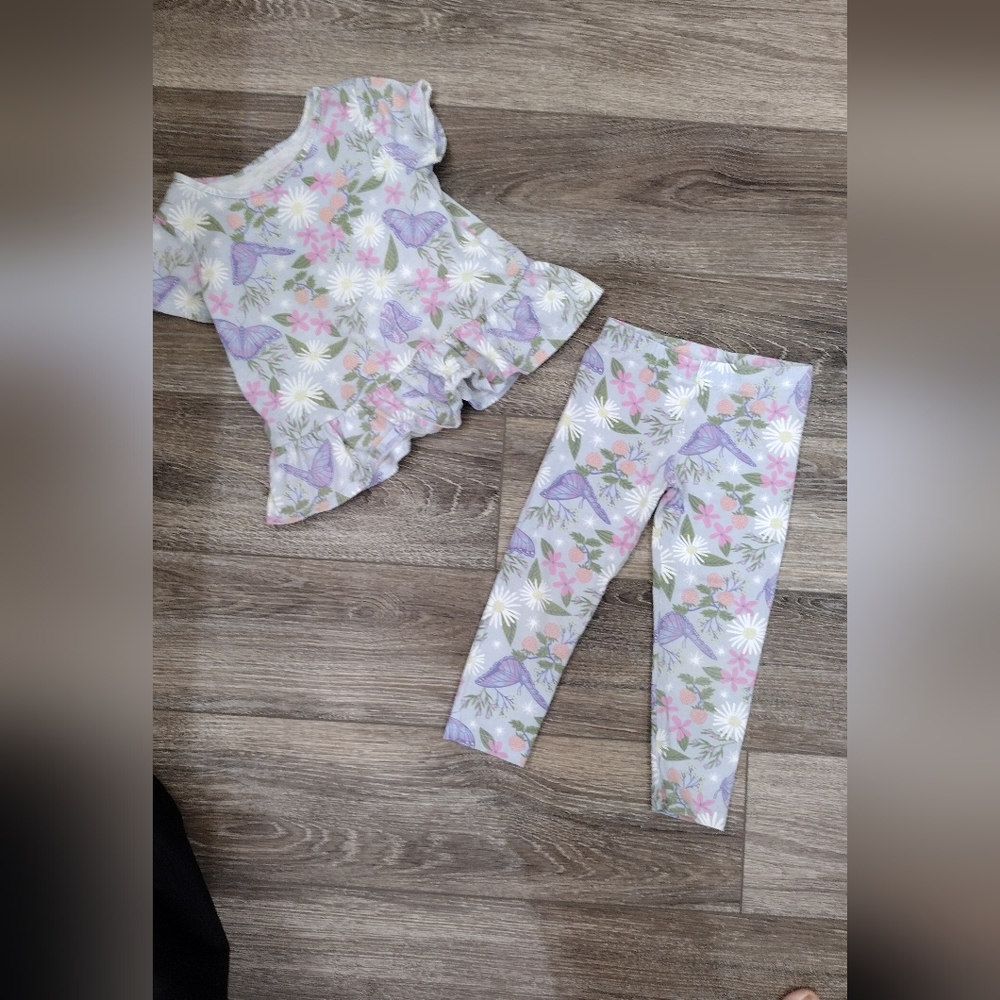 Children's Place Butterfly Matching Set Size 3T